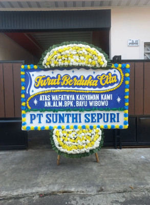 Papan Bunga Duka di Cilangkap